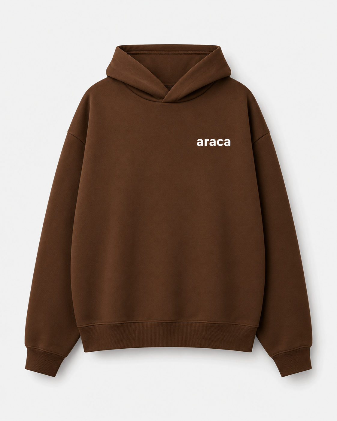 Araca Hoodie - Brown w/ white logo
